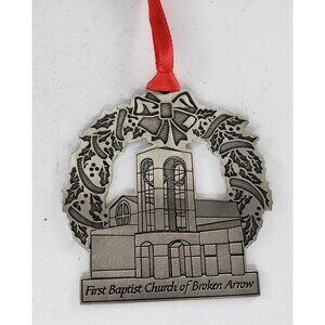 First Baptist Church Broken Arrow Oklahoma Christmas Ornament Metal